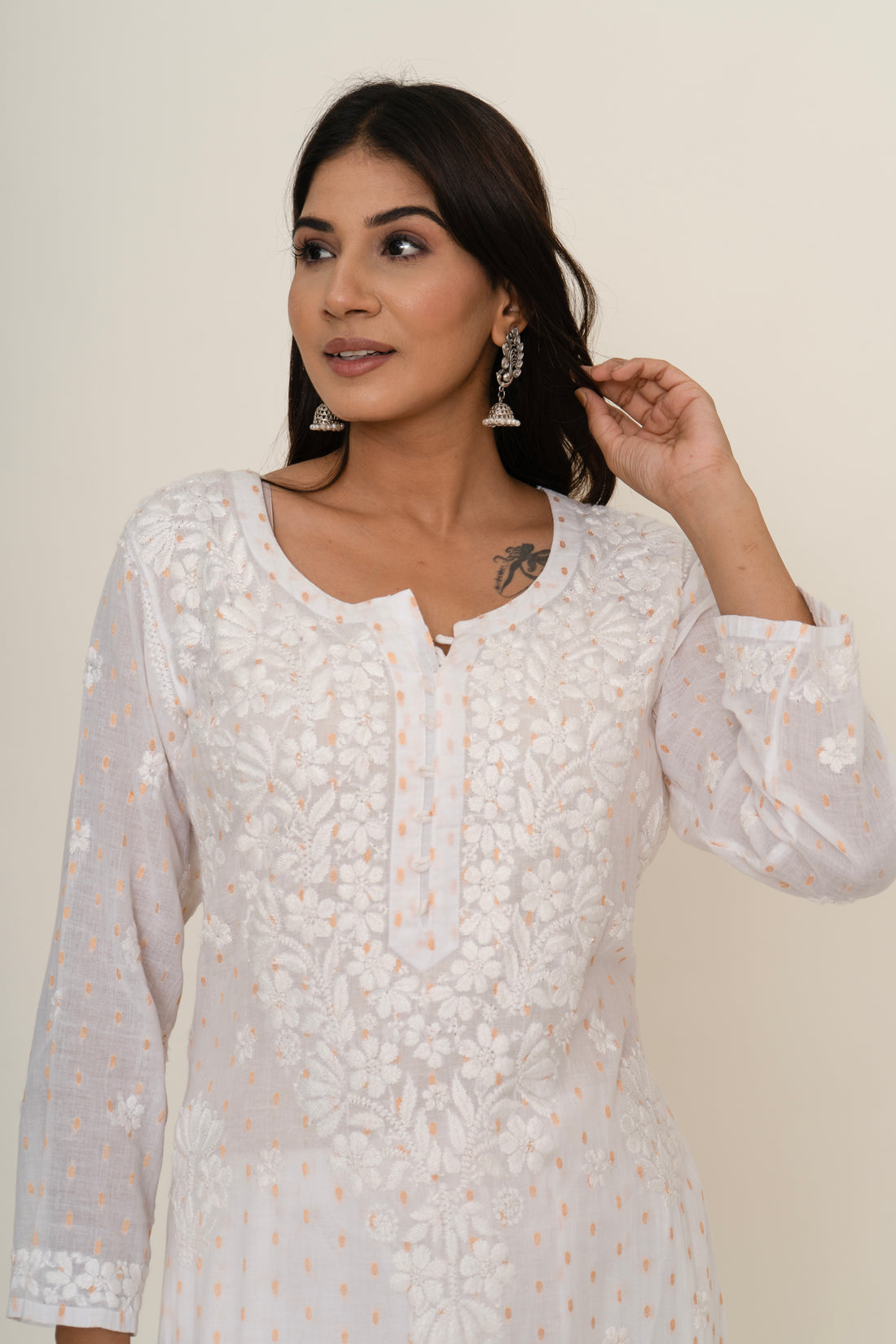 cotton chikankari co-ord set