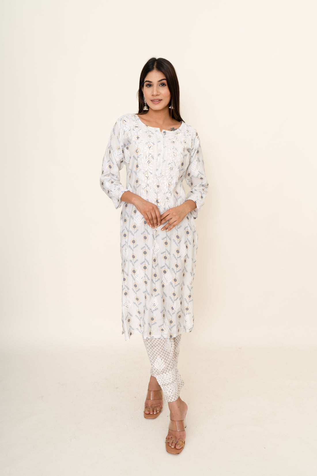 cotton chikankari co-ord set