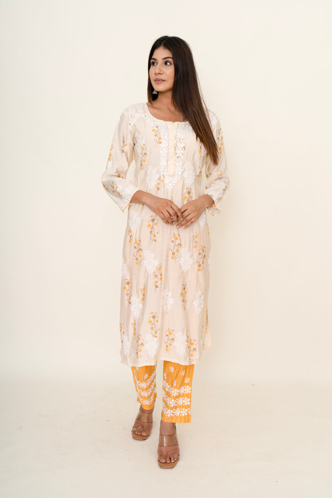 cotton chikankari co-ord set