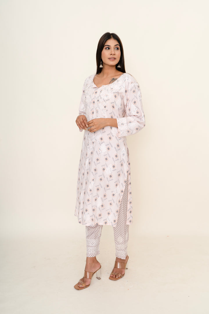 cotton chikankari co-ord set