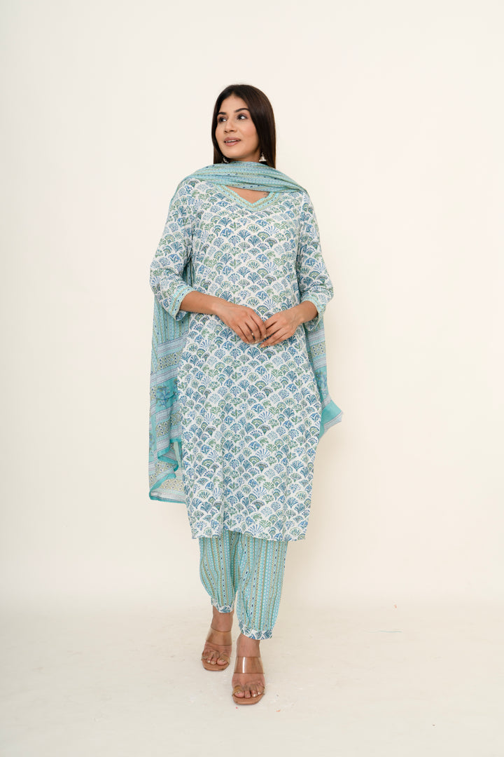 cotton printed suit set