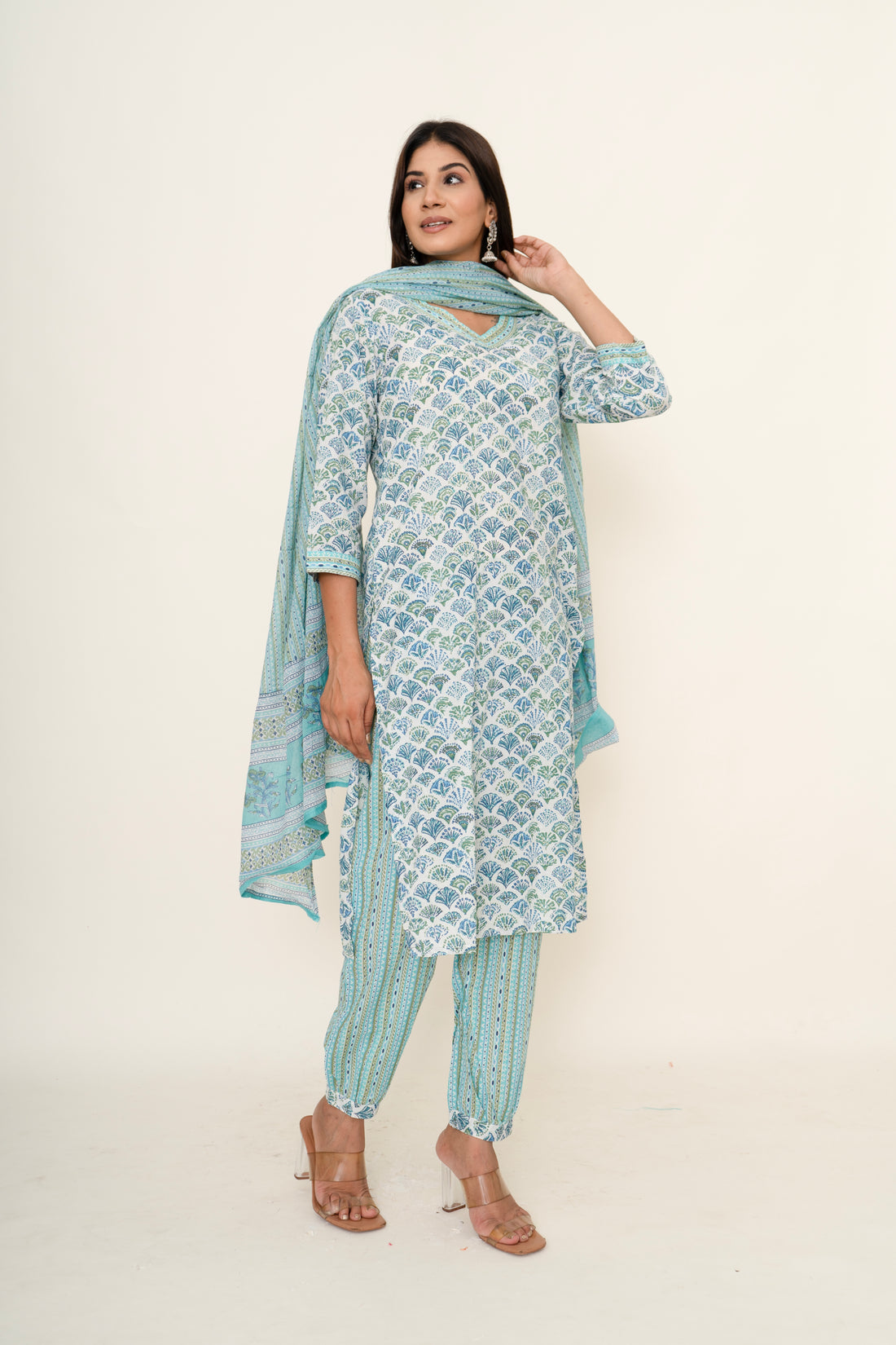 cotton printed suit set