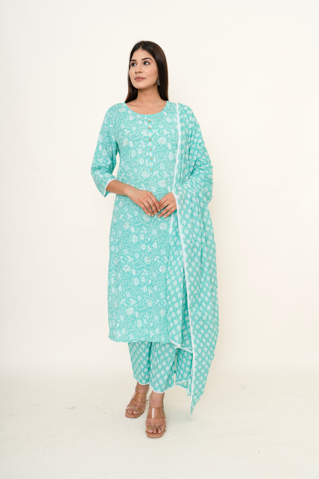 cotton printed suit set