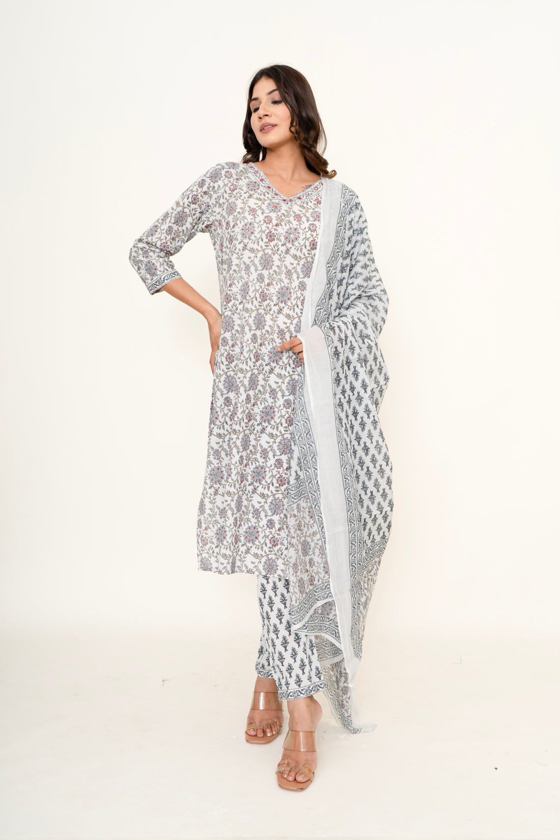 cotton printed suit set