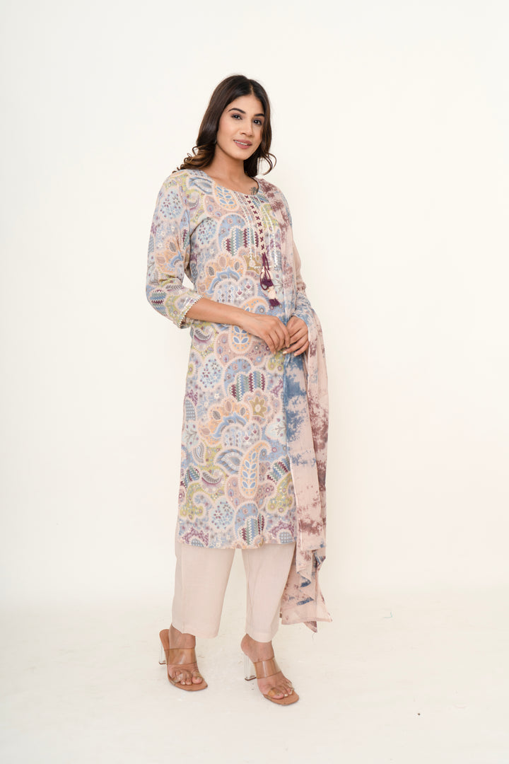 cotton printed suit set