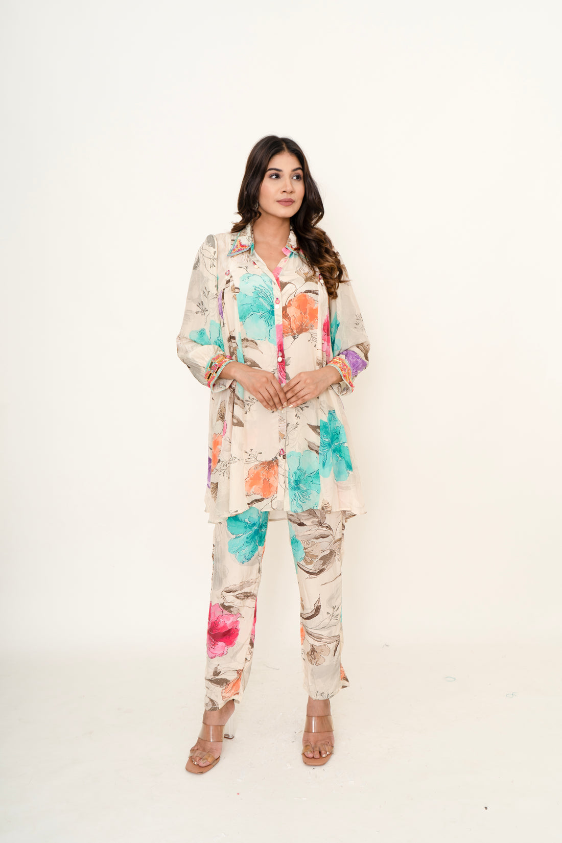 Cotton Satin Printed Co-ord Set