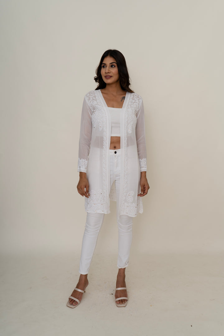 Chikankari shrug