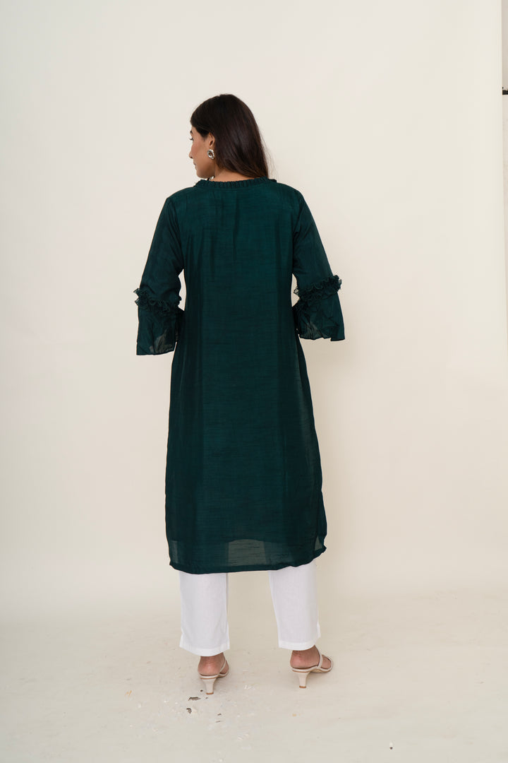 Cotton silk kurta