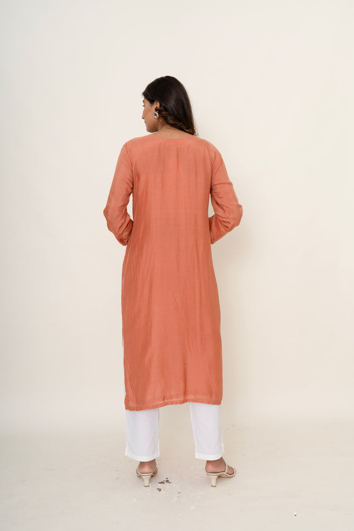 Cotton silk kurta