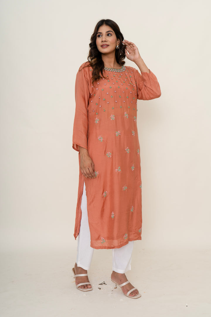 Cotton silk kurta