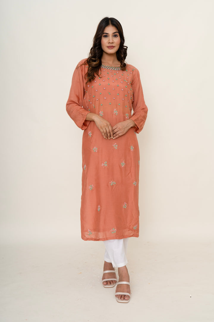 Cotton silk kurta