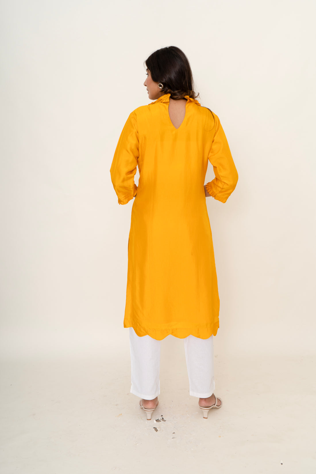 Cotton silk kurta