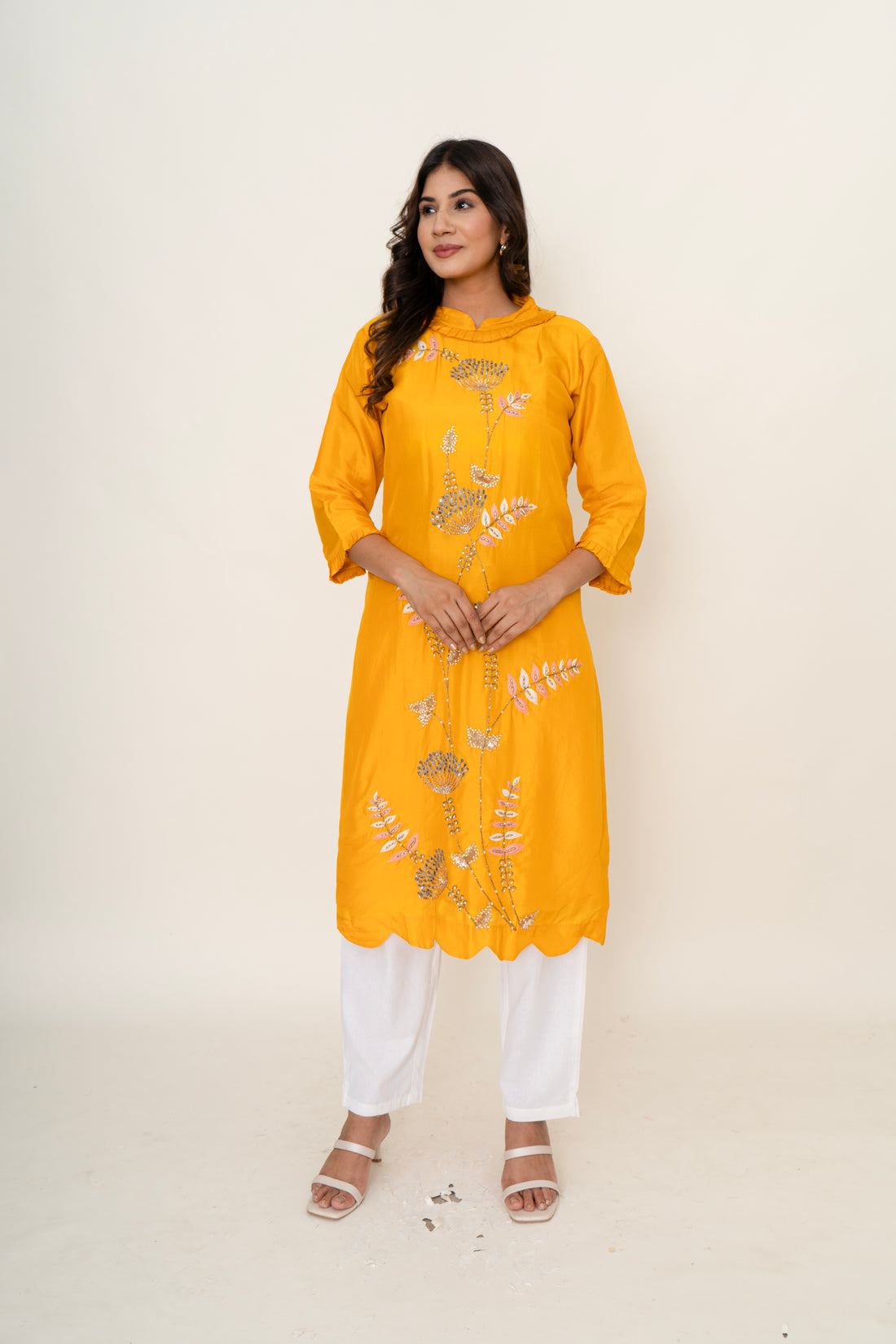 Cotton silk kurta