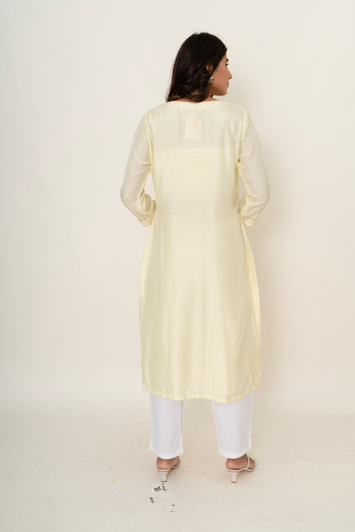 Cotton silk kurta