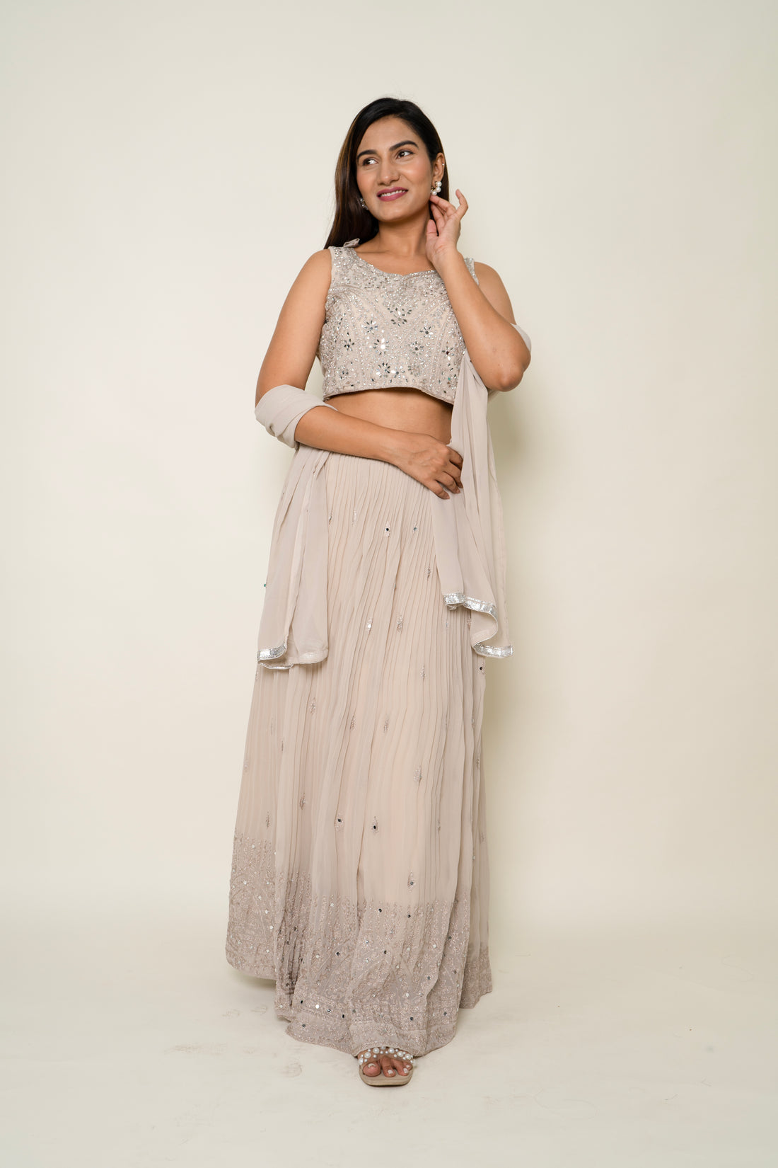 Embroidery Mirror Lehenga