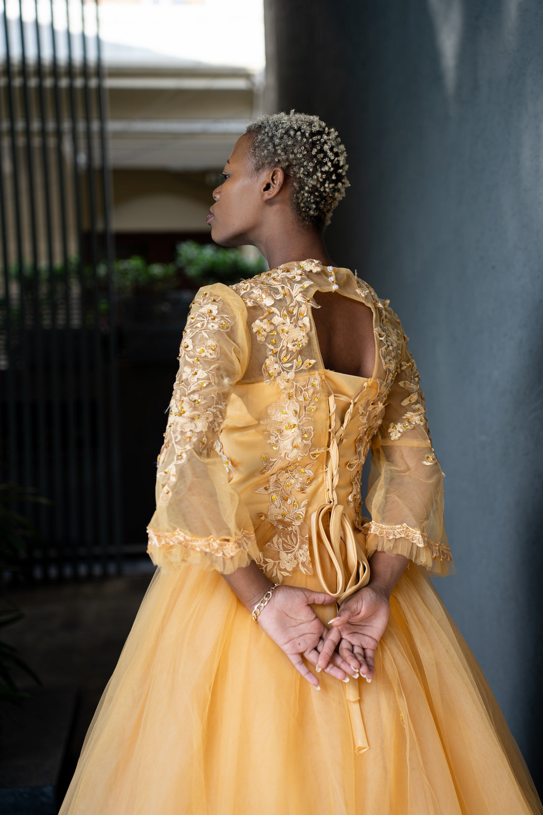 Golden Cocktail Gown