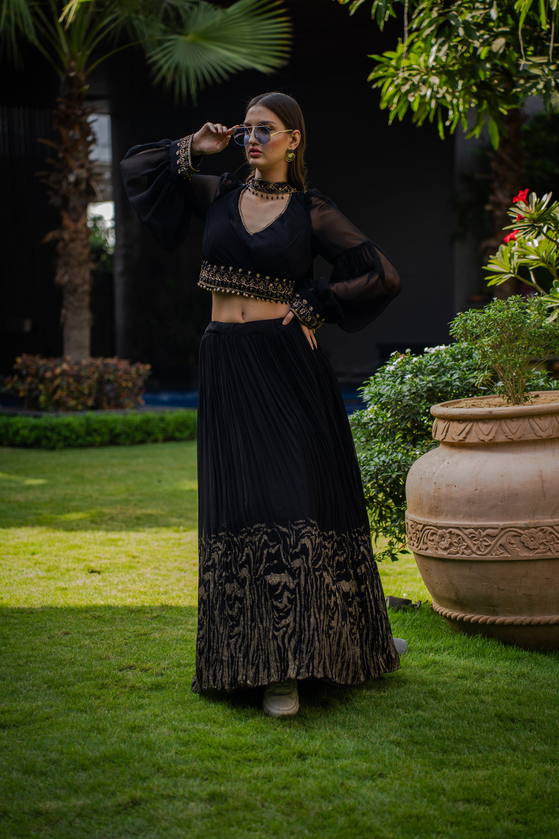 Black Lehenga Set