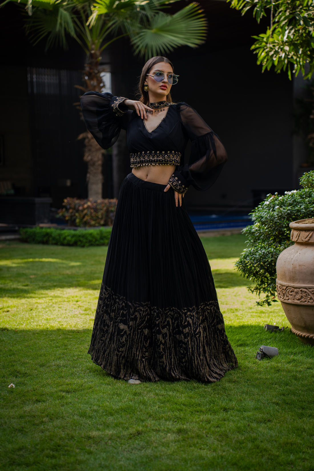 Black Lehenga Set