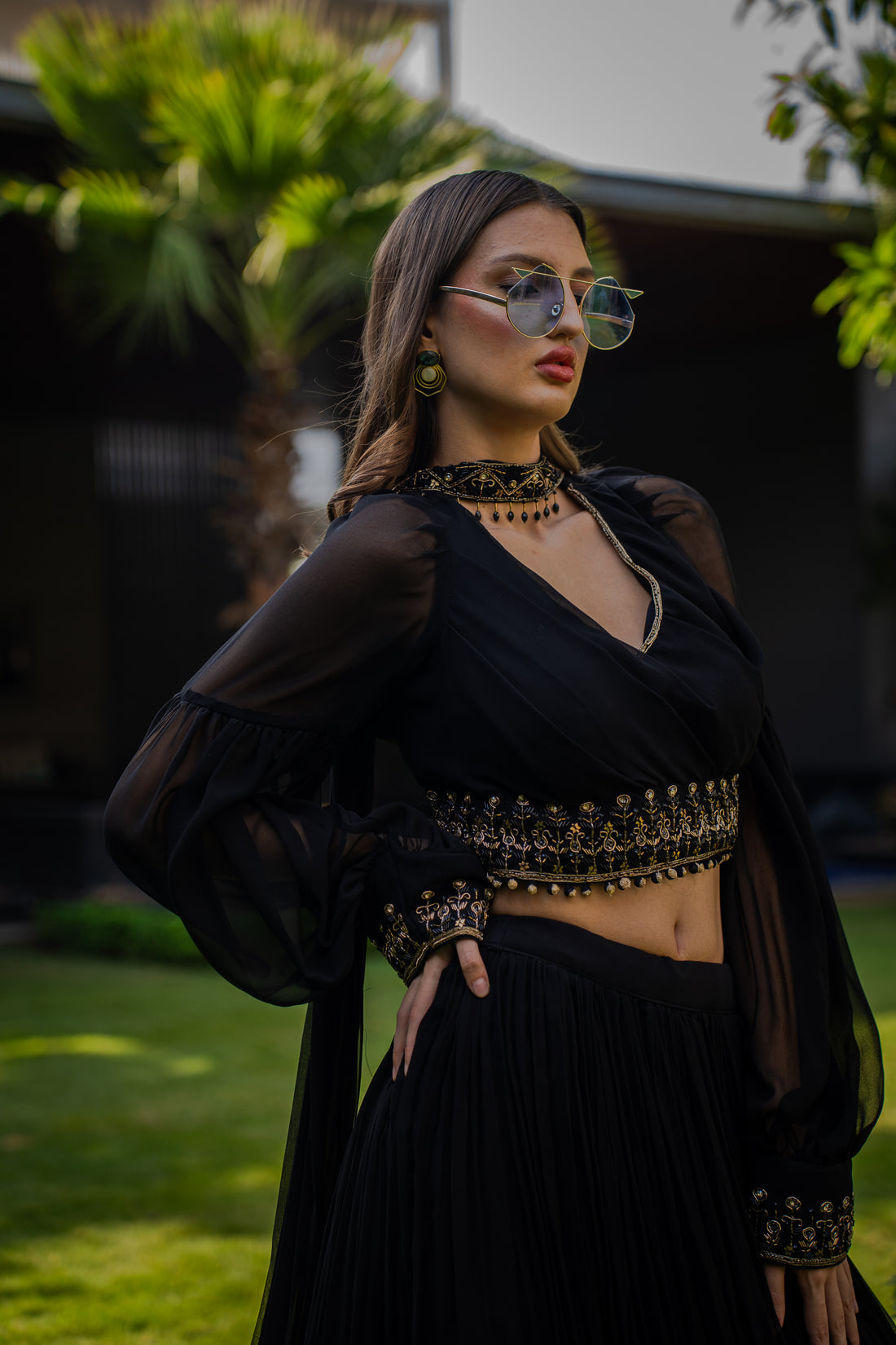 Black Lehenga Set