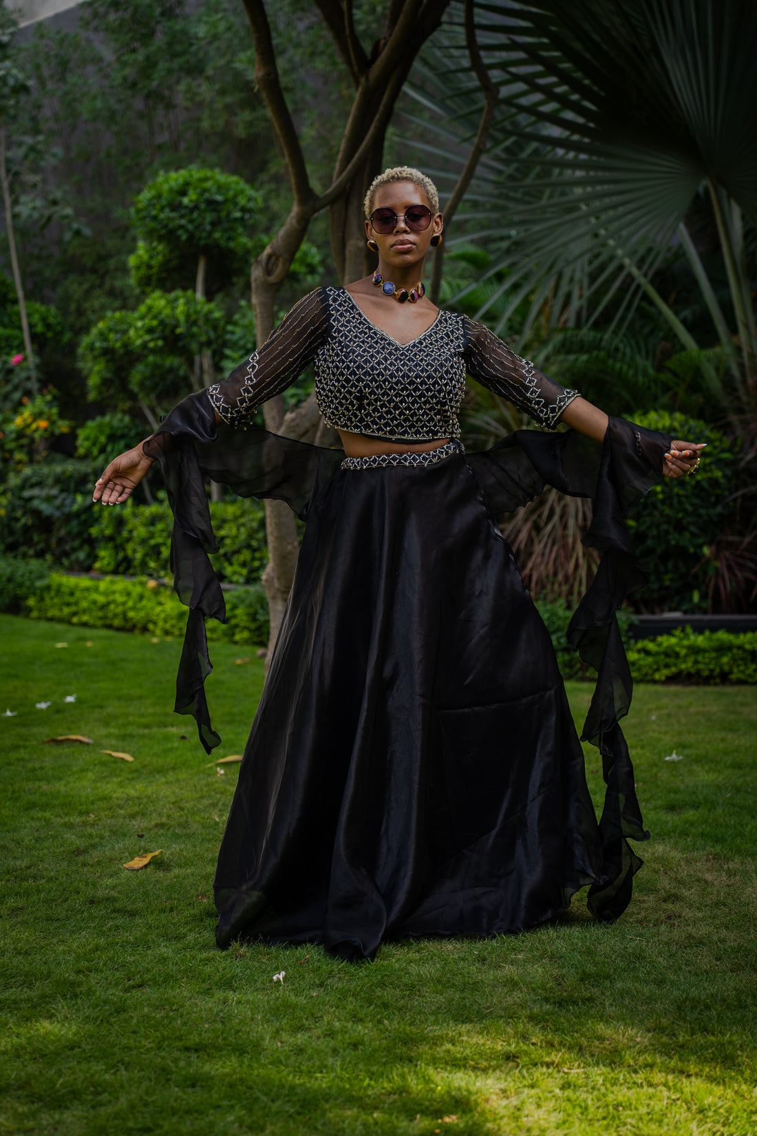 Black Lehenga Set