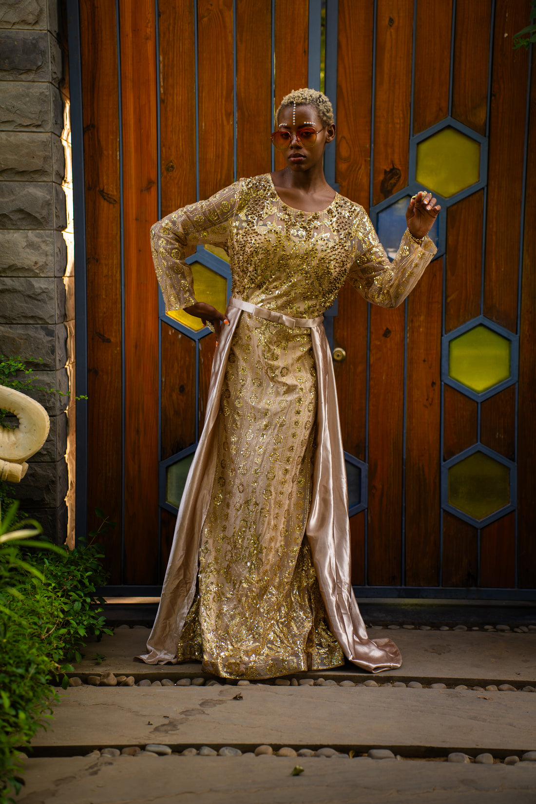 Golden Cocktail Gown