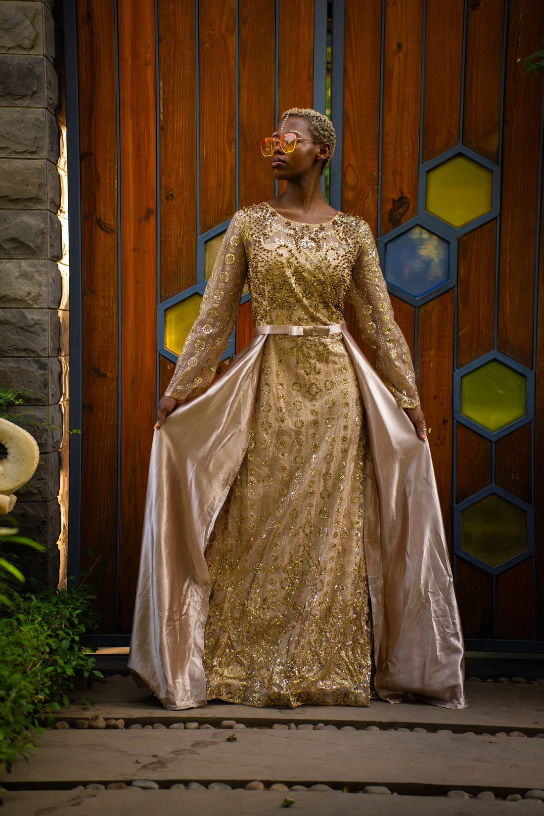 Golden Cocktail Gown