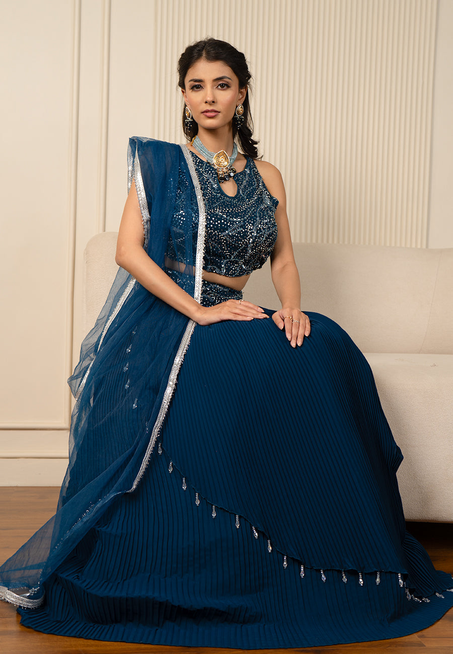 Blue crush lehenga